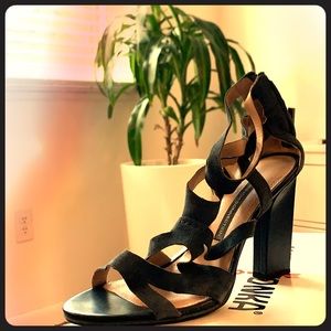 Size 10 Blue suede French Connection sandals